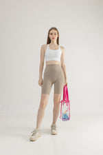Active Biker Shorts in Taupe