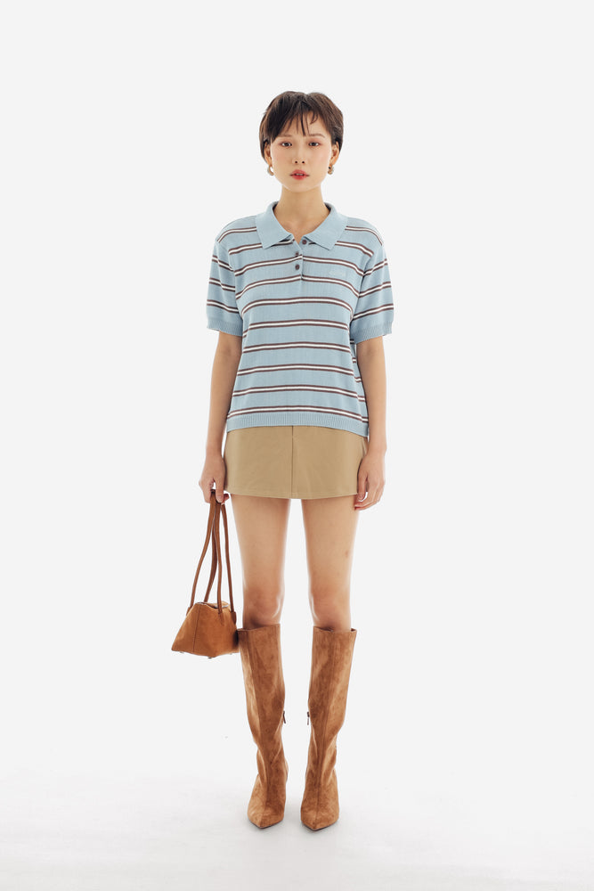 Paige Top in Stripe Blue