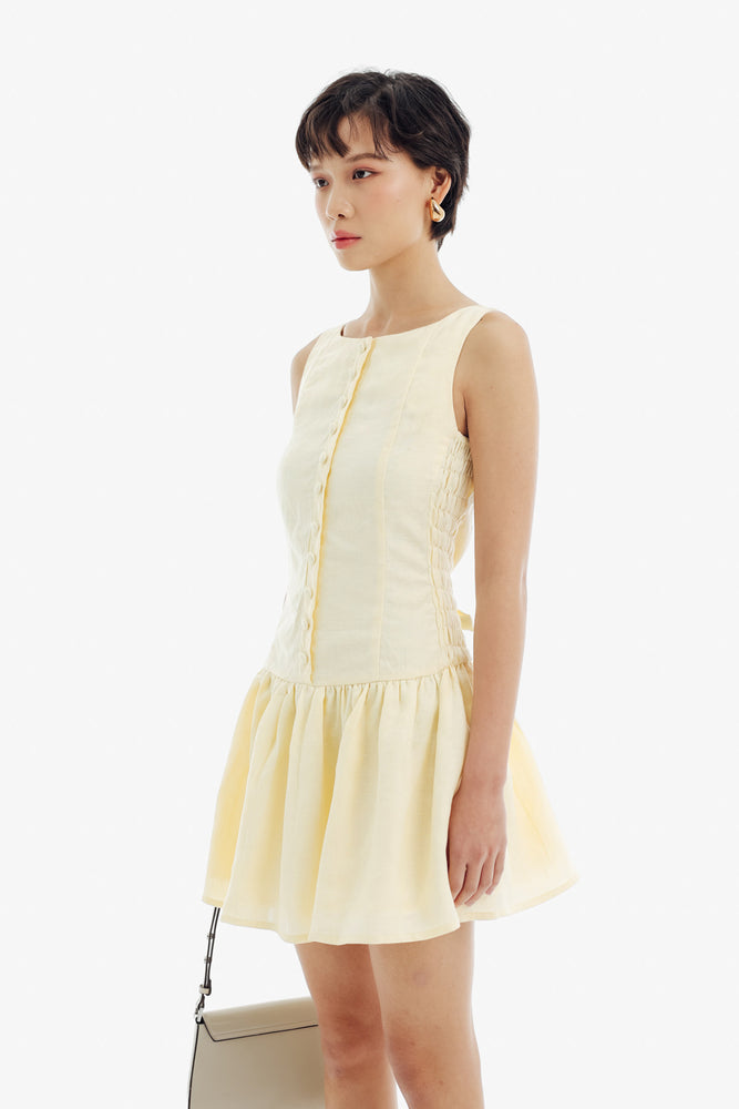 Brisa Dress in Baby Yellow