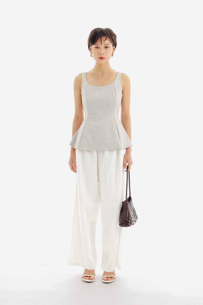 Dakota Top in Beige Grey