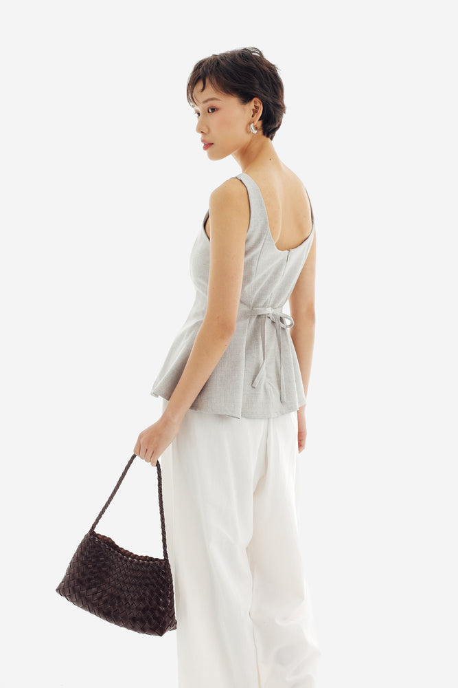Dakota Top in Beige Grey
