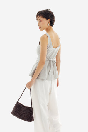 Dakota Top in Beige Grey