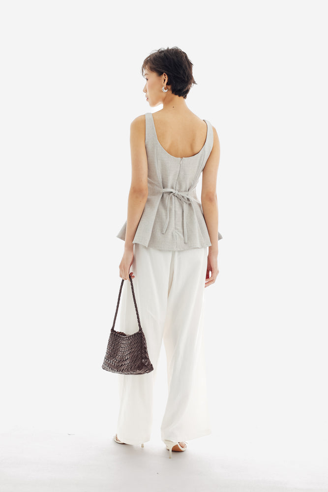 Dakota Top in Beige Grey