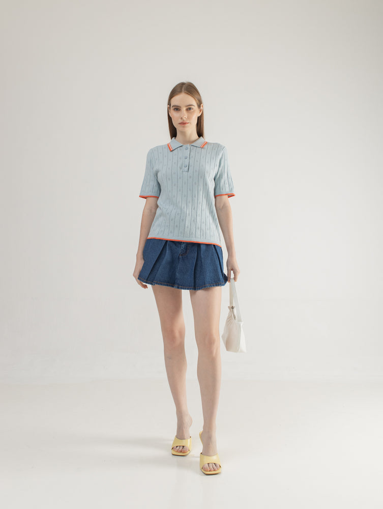 Haeun Top in Blue