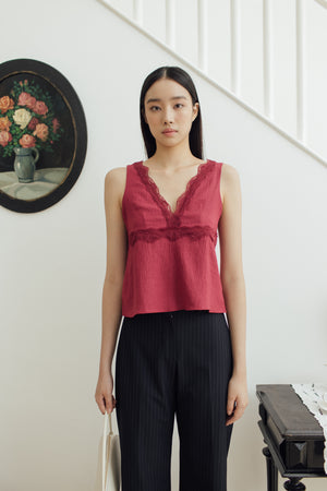 Hanni Top in Maroon