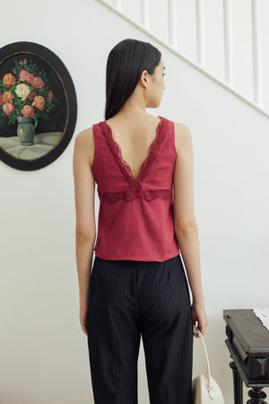 Hanni Top in Maroon