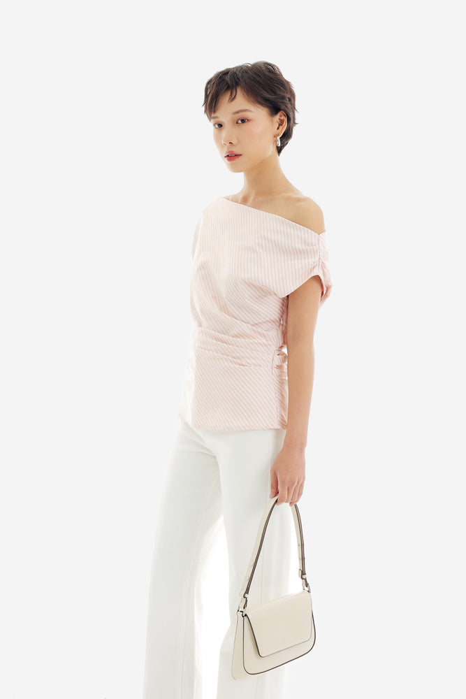 Cadence Top in Stripe Blush