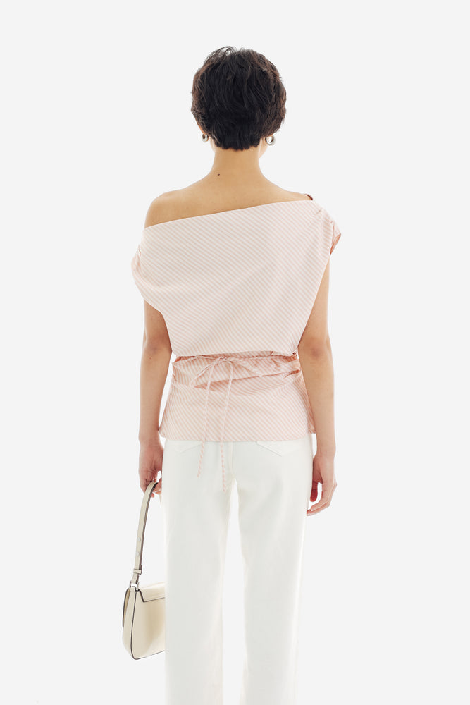 Cadence Top in Stripe Blush