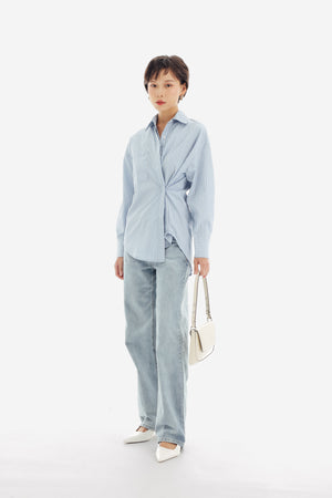 Jigoo Top in Stripe Blue