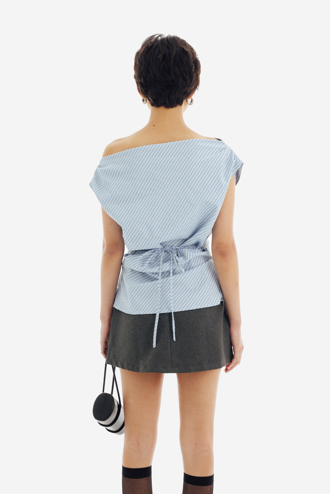 Cadence Top in Stripe Blue