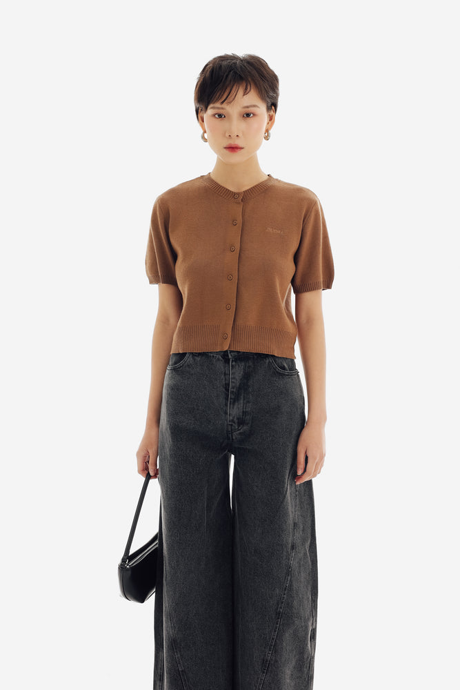 Eden Top in Brown