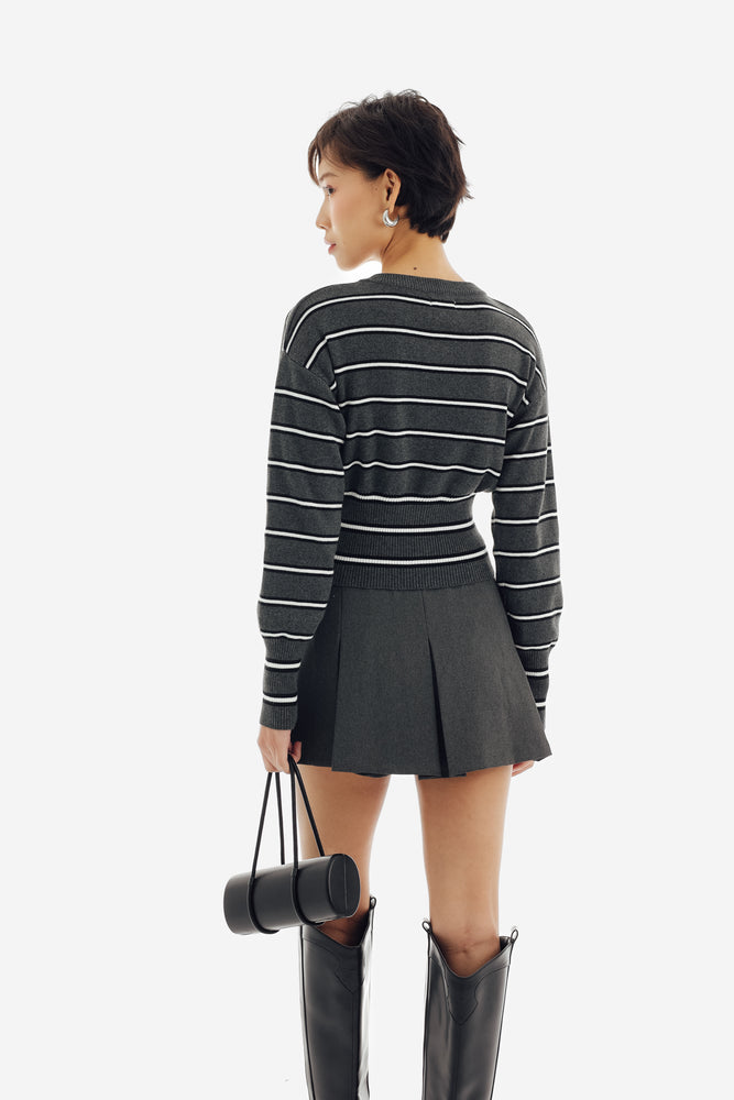 Coast Top in Stripe Grey