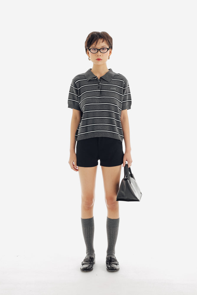 Paige Top in Stripe Grey