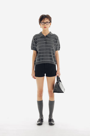 Paige Top in Stripe Grey