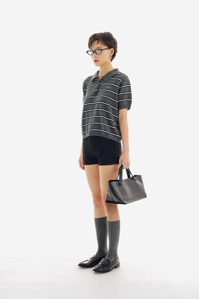 Paige Top in Stripe Grey