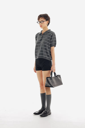 Paige Top in Stripe Grey