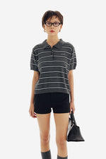 Paige Top in Stripe Grey
