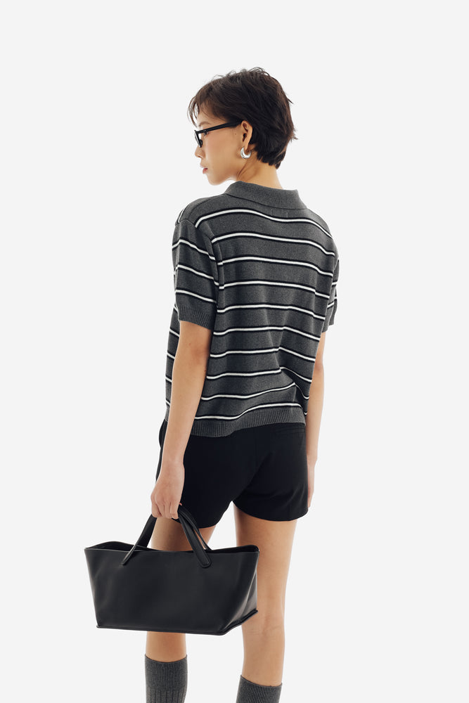 Paige Top in Stripe Grey