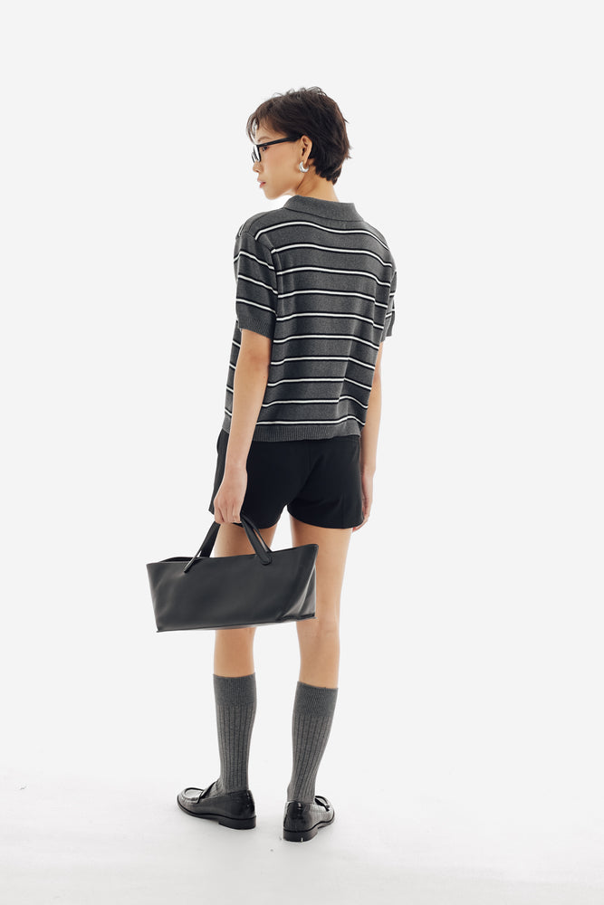Paige Top in Stripe Grey