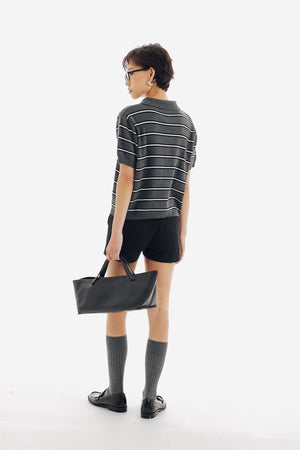 Paige Top in Stripe Grey