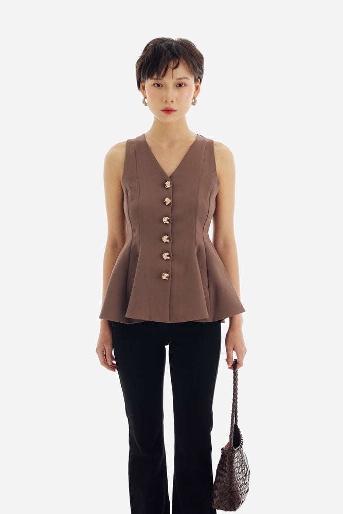 Isla Top in Brown