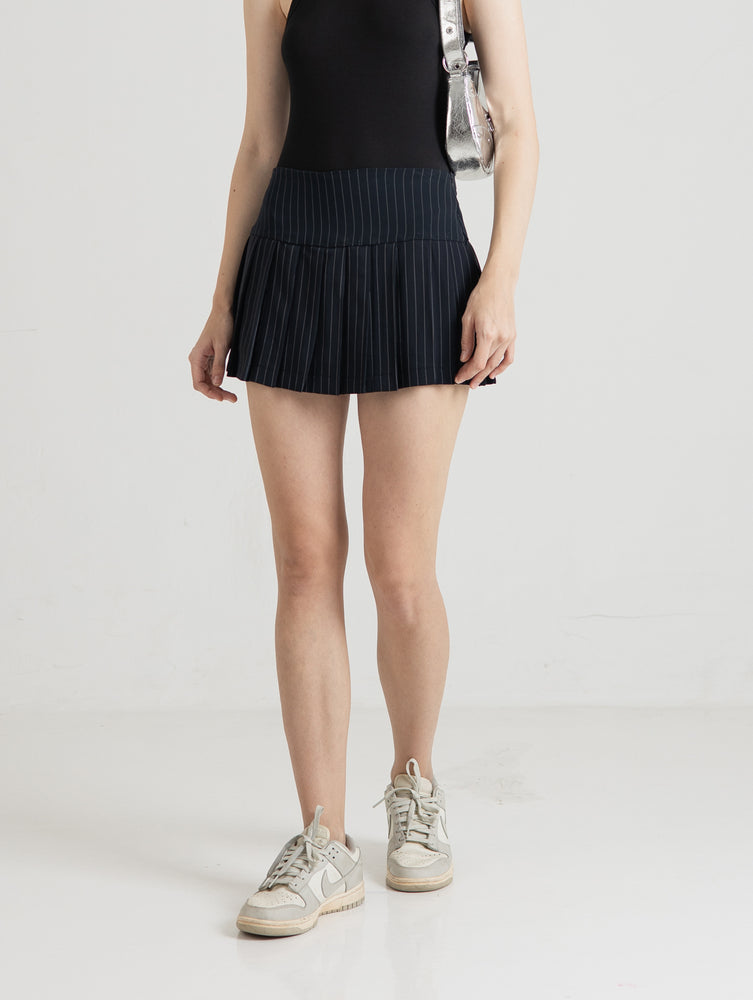 Yara Skirt in Stripe Black