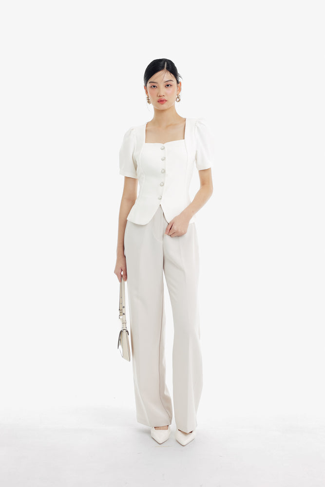Haein Top Sleeves in White