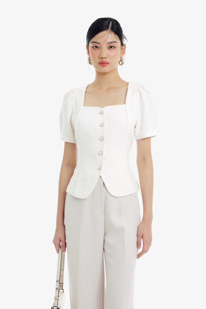 Haein Top Sleeves in White