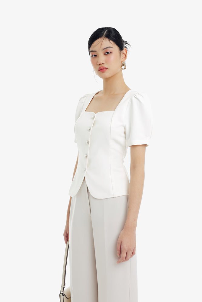 Haein Top Sleeves in White