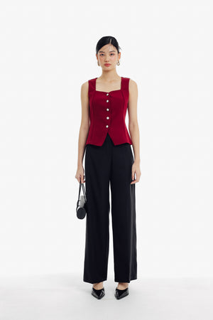 Haein Top in Maroon