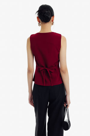 Haein Top in Maroon