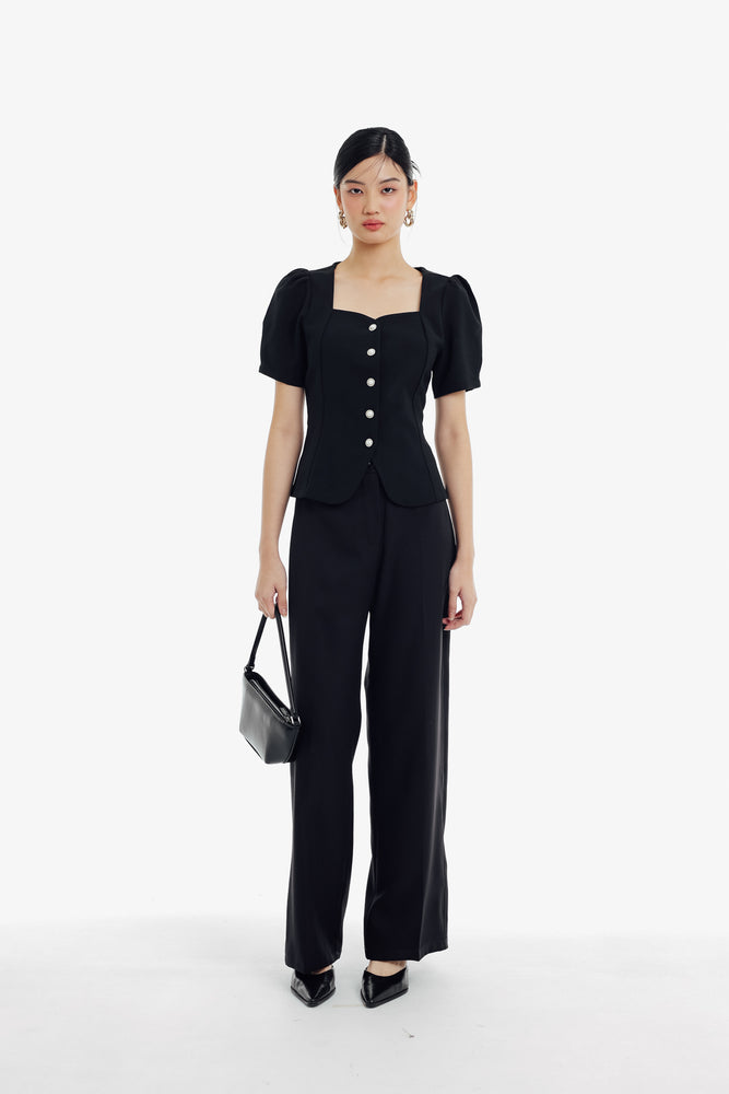 Haein Top Sleeves in Black
