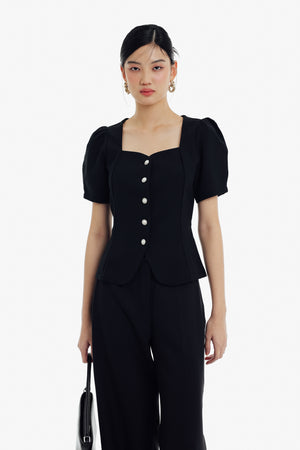 Haein Top Sleeves in Black
