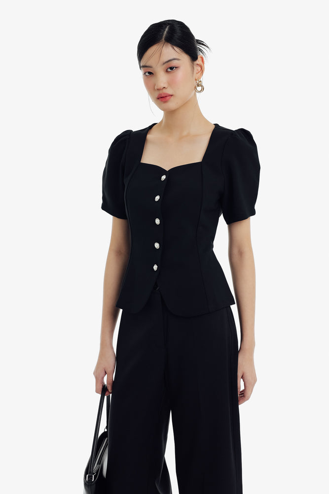 Haein Top Sleeves in Black