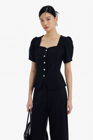 Haein Top Sleeves in Black
