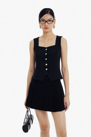 Haein Top in Black