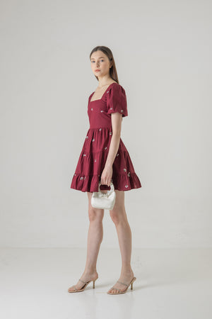 
            
                Load image into Gallery viewer, Soeun Dress in Maroon
            
        