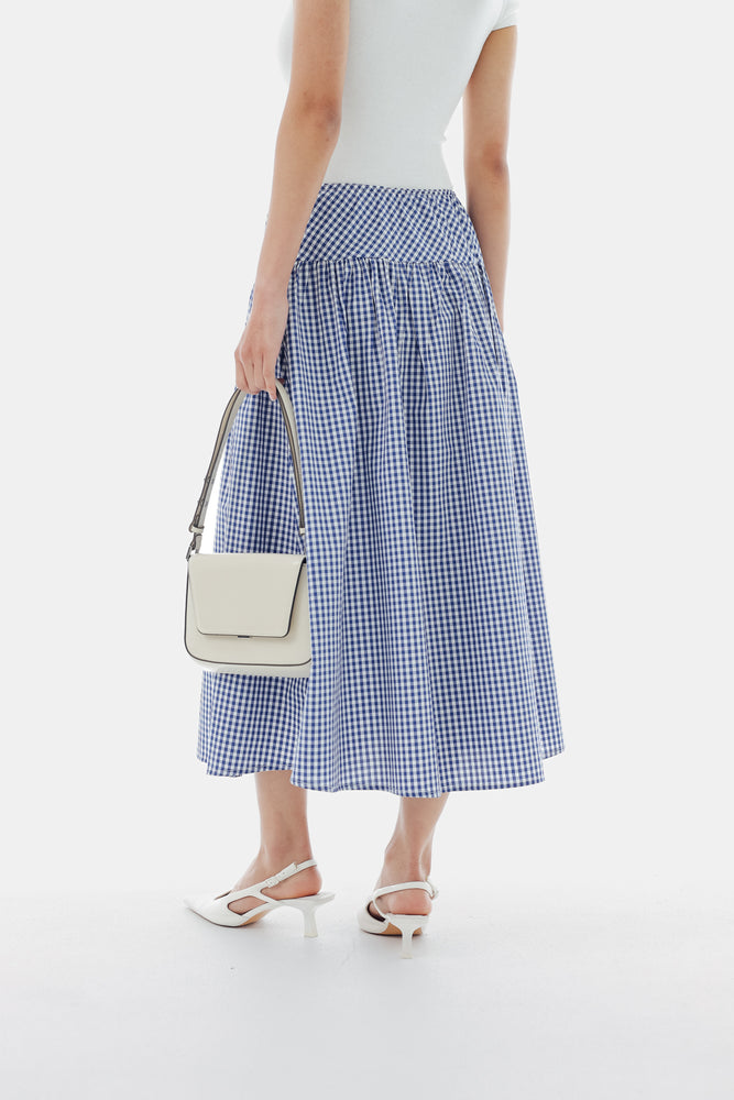 Samara Skirt in Checkered Blue