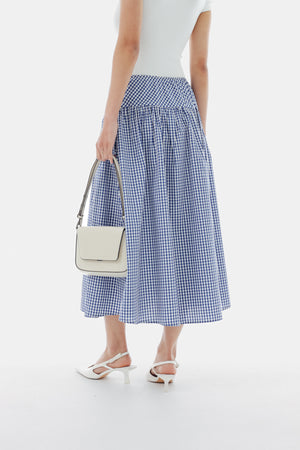 Samara Skirt in Checkered Blue