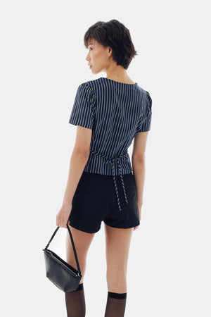 Willow Top in Stripe Navy
