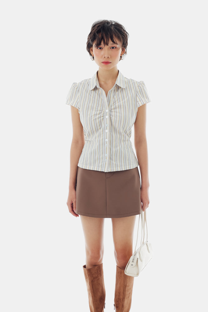 Bree Top in Stripe Yellow