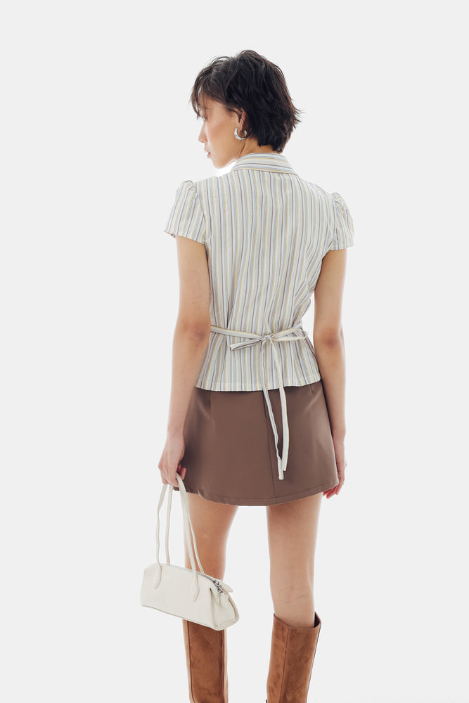 Bree Top in Stripe Yellow