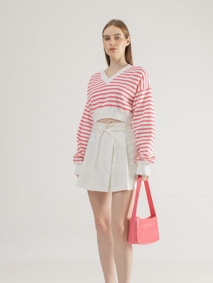 Seoha Top in Stripe Pink