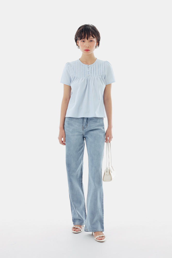 Gracie Top in Stripe Blue