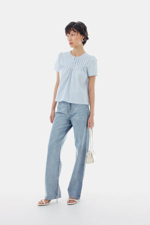 Gracie Top in Stripe Blue