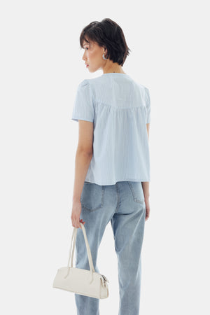 Gracie Top in Stripe Blue