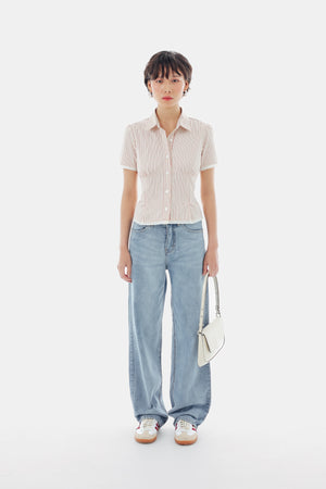 Ruby Top in Stripe Cream