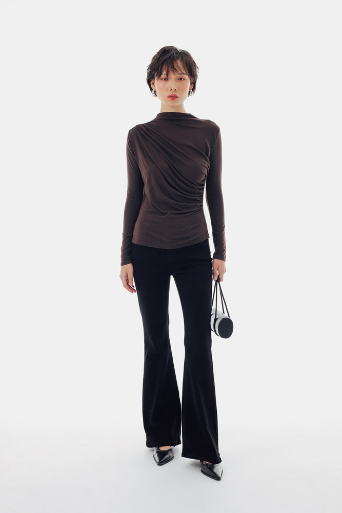 Iris Top in Brown