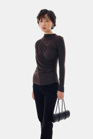 Iris Top in Brown
