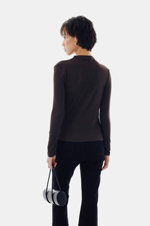 Iris Top in Brown